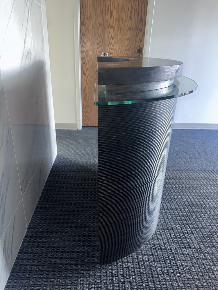 Reception Desk, Speaker Podium With Shelves,