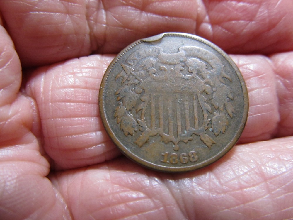 1868 Two Cent Piece~ Nice Circulated~ Better Date~ Low Mintage~