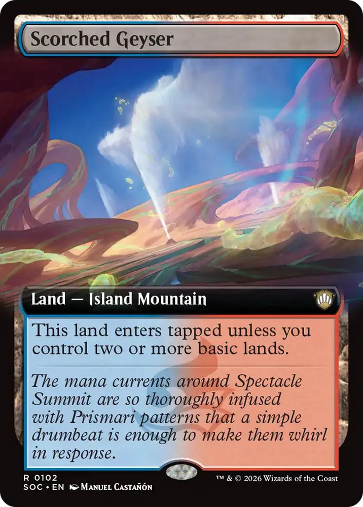 Scorched Geyser (Extended Art) [Secrets of Strixhaven Commander]