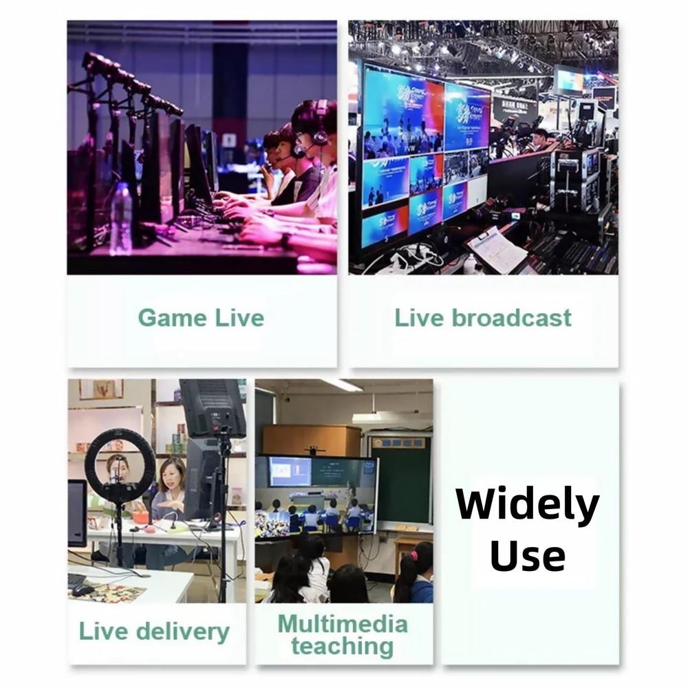 HDMI Video Switcher Mixer Support Multiple Camera Live Streaming OSD PIP MIC