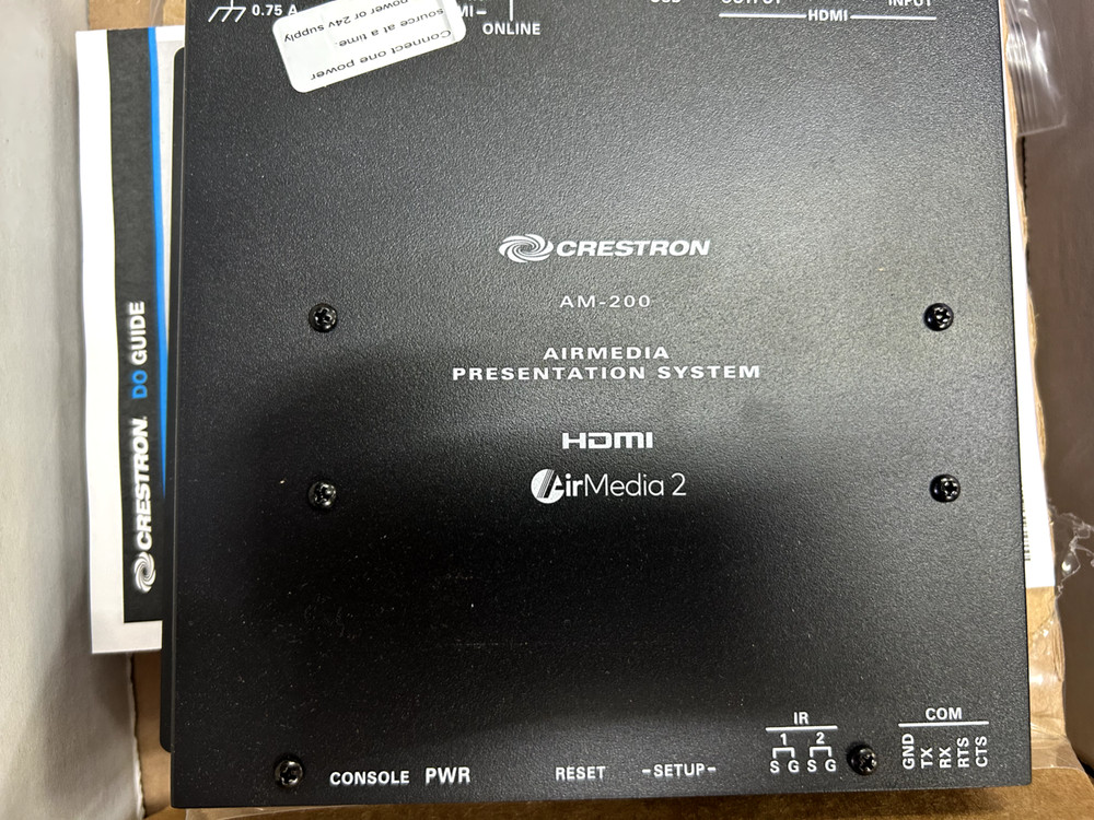Crestron AM-200 AirMedia Presentation System Wireless Wired Solution Unused