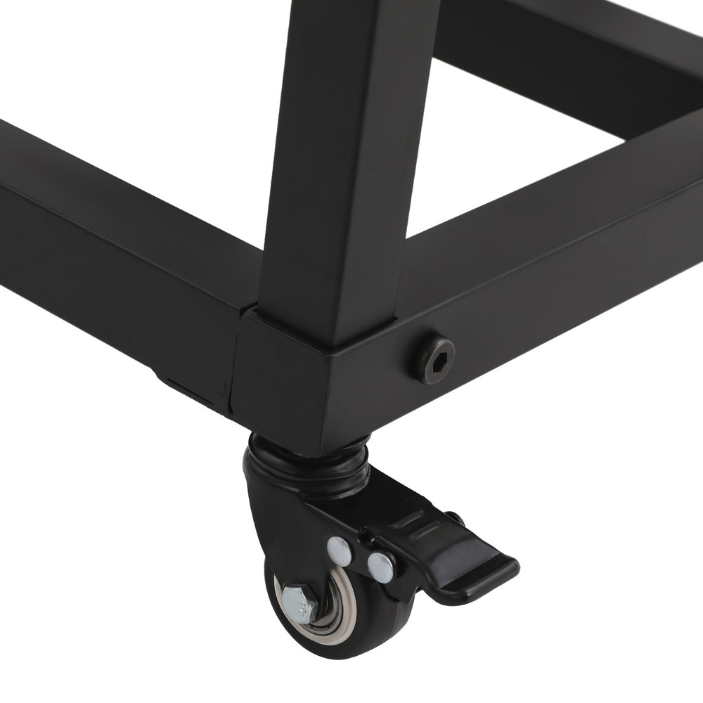 Mobile File Roll Organizer Blueprint Storage Stand with 16 Rolls Capacity Black