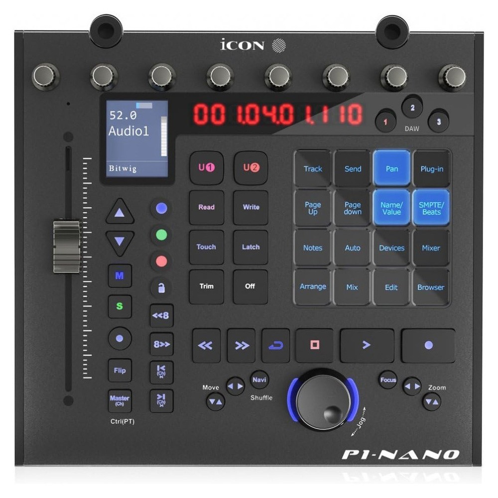 iCon Pro Audio P1-Nano Compact DAW Control Surface Bundle with D5 Display