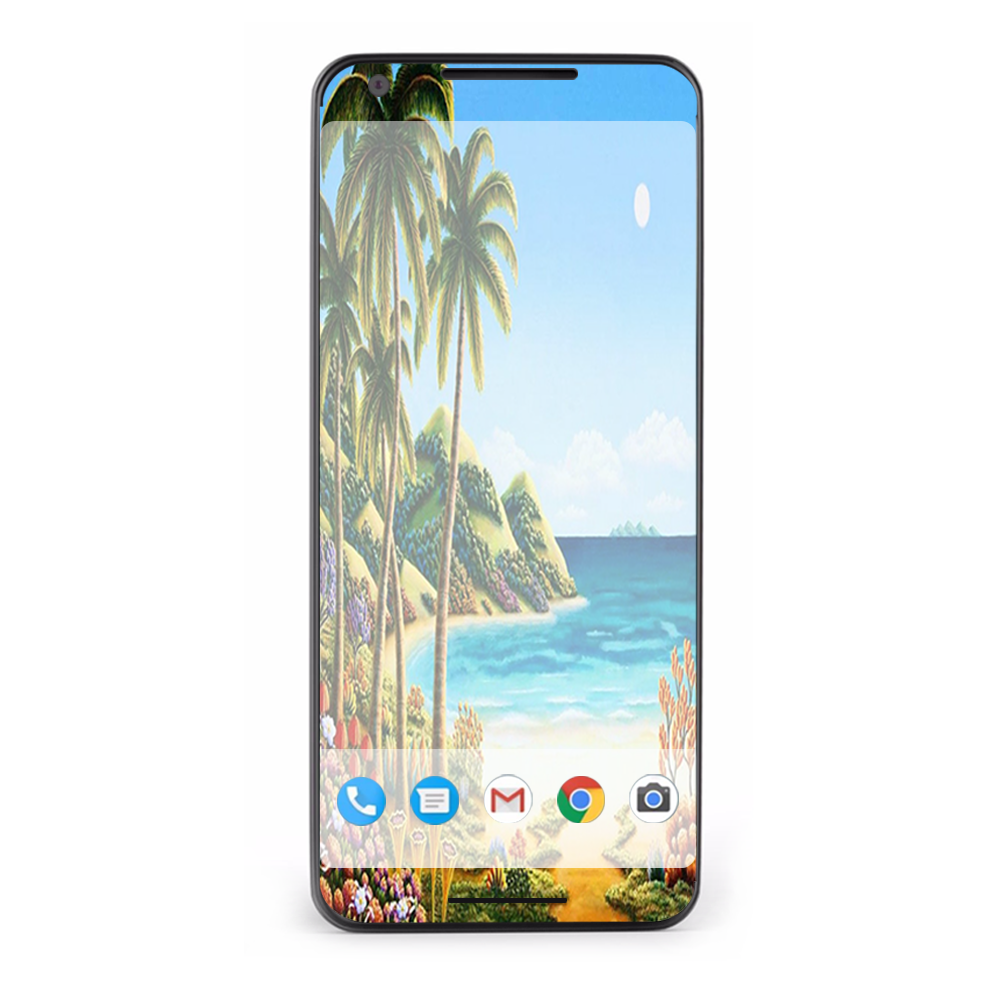 Google Pixel 2 Skins Decal Wrap Beach Water Palm Trees
