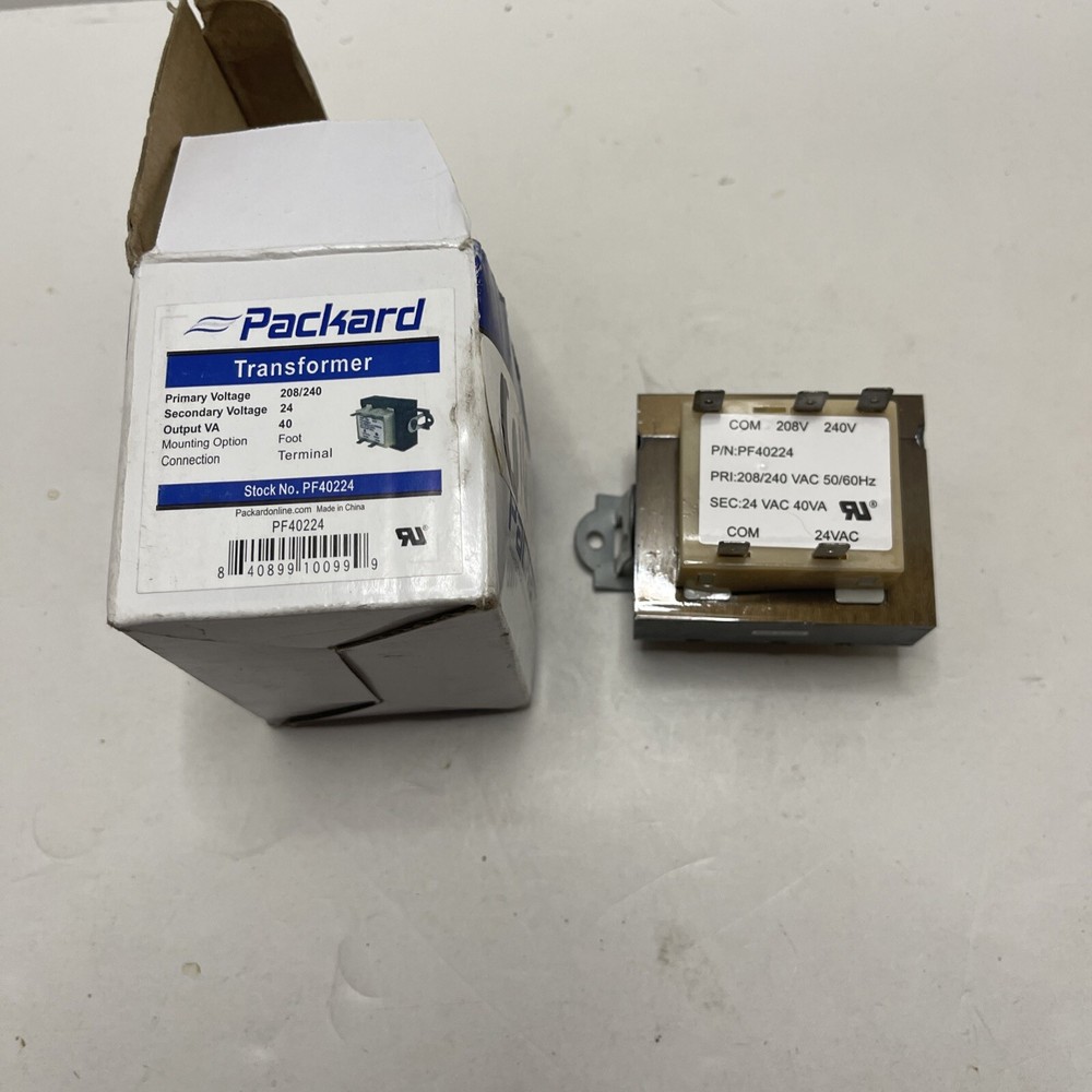 Packard PF40224 Transformer | With Terminals,208/240V (Input & 24V Output 40VA)