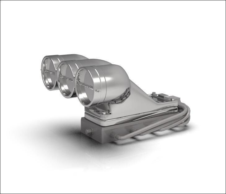 1:25 Enderle style Fuel Injection set.  Chrome scoop