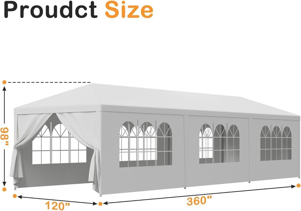 Large Backyard Canopy Tent with Removable Walls