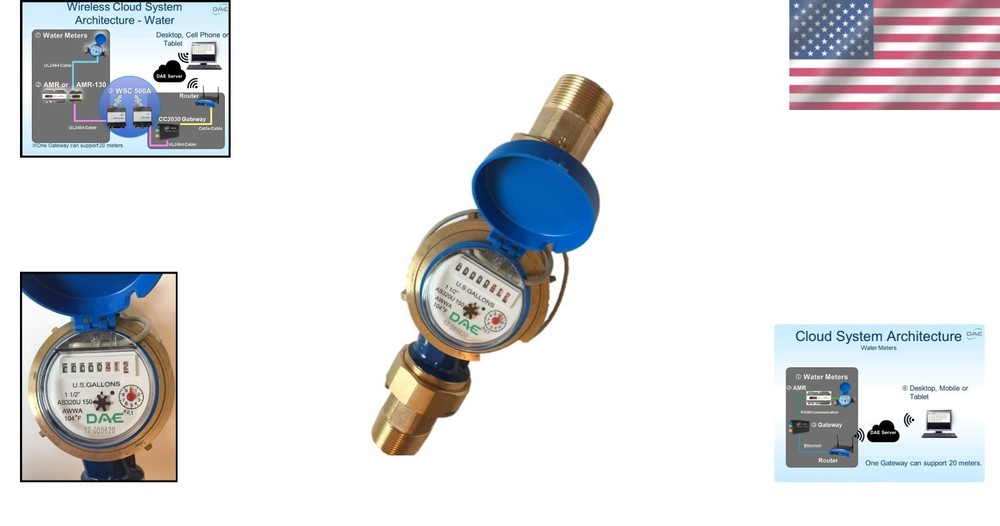 1-1/2" Water Meter AS320U-150P with Cloud Metering & Real-Time Data Access