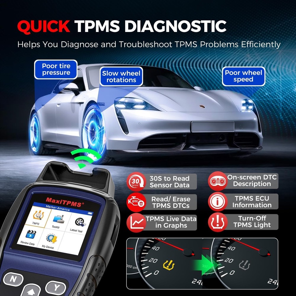 Autel MaxiTPMS TS501 Pro Professional TPMS Tool Programming MX-sensors