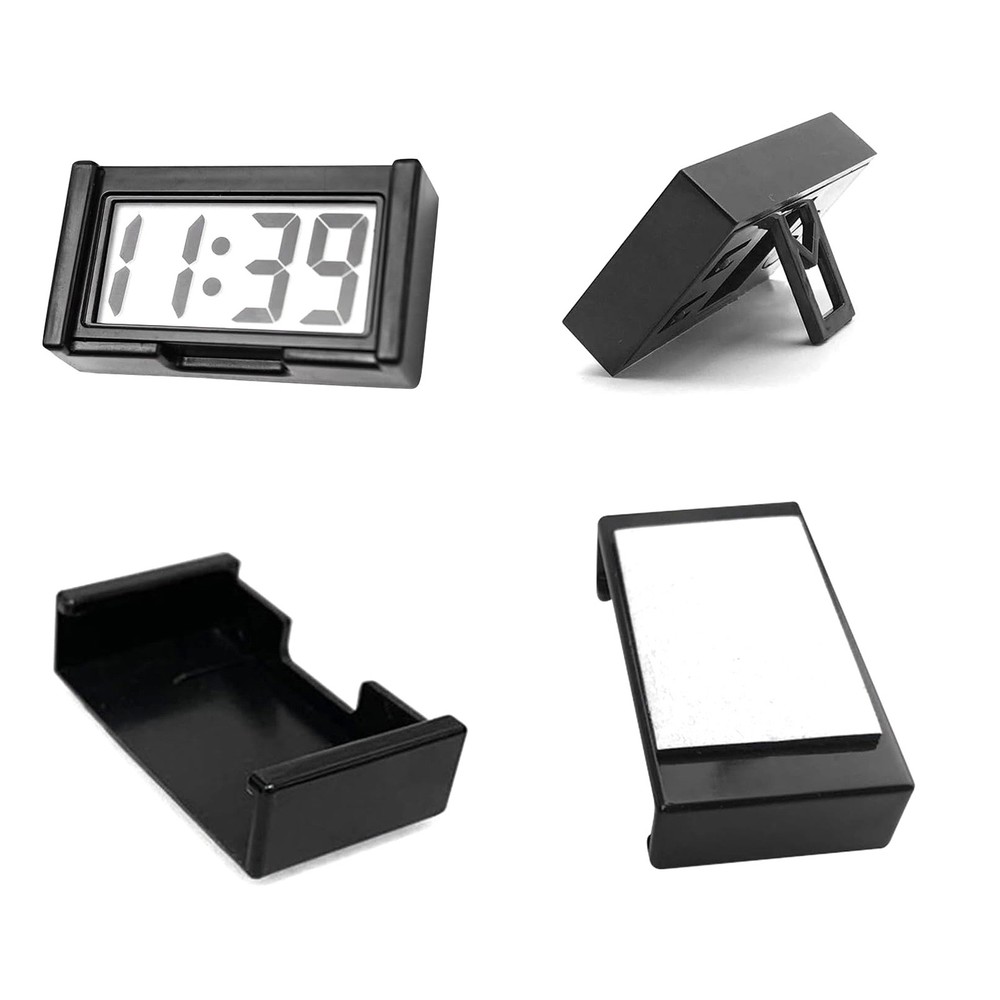 Durable 3 Pack Mini Digital Clock Small Adhesive Stick On Battery Operated Clock