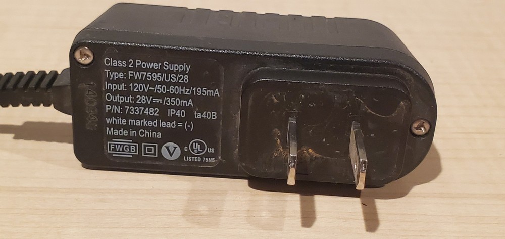 Used 28v Power Adapter For Water Softener. Part # 7337482