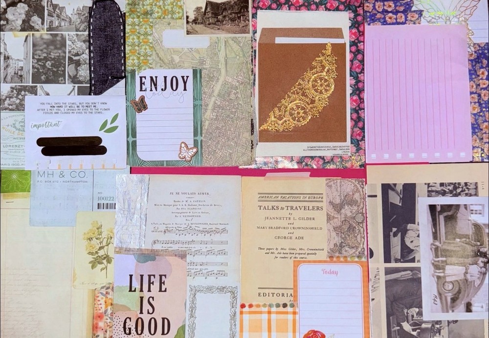 Handmade Interactive Junk Journal- Random Surprise Designs and fun activity pgs