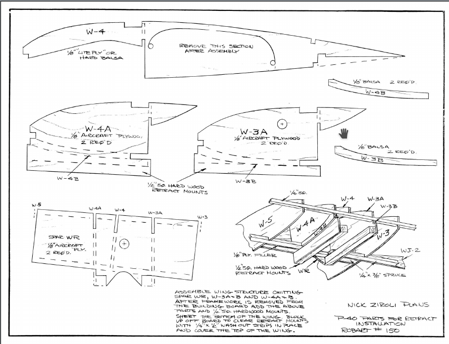 WWII P40 Warhawk 94" Giant Scale RC Model AIrplane Printed Plans