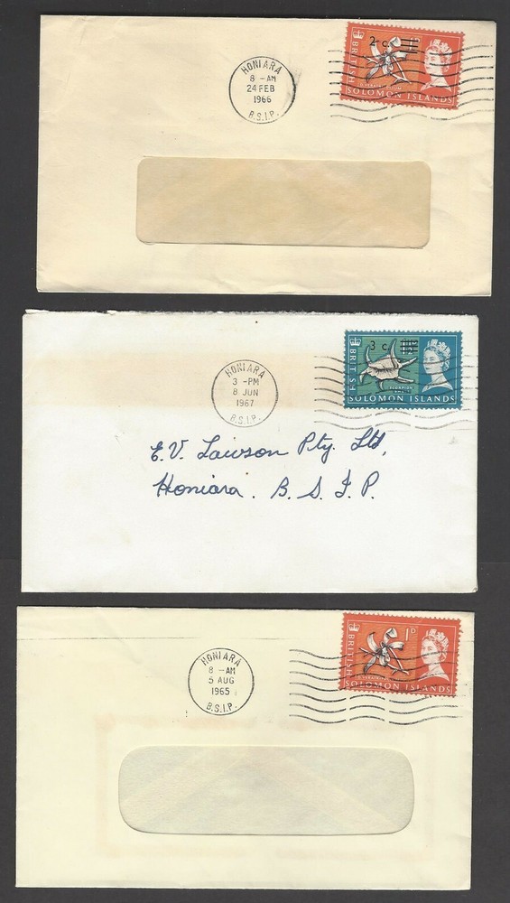 British Solomon Islands 1965-7 cover collection (14)