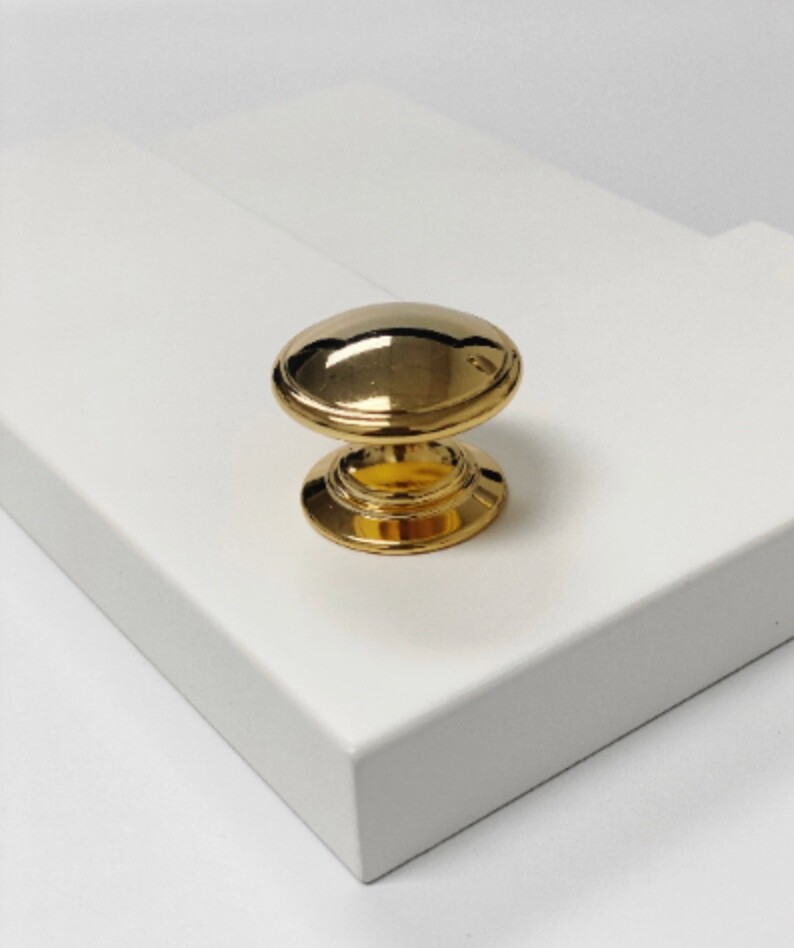 Brass Campaign Style Drawer Pull Cabinet Knob Plain Recessed Drawer Pull