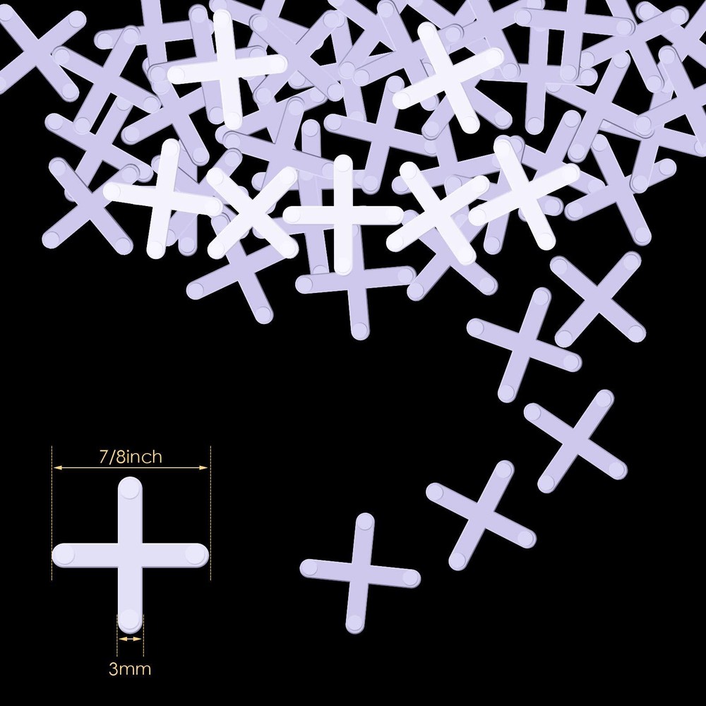 500 Pcs 1/8" Tile Spacers Levelers Wall Floor Tile Separators for Ceramic Stone