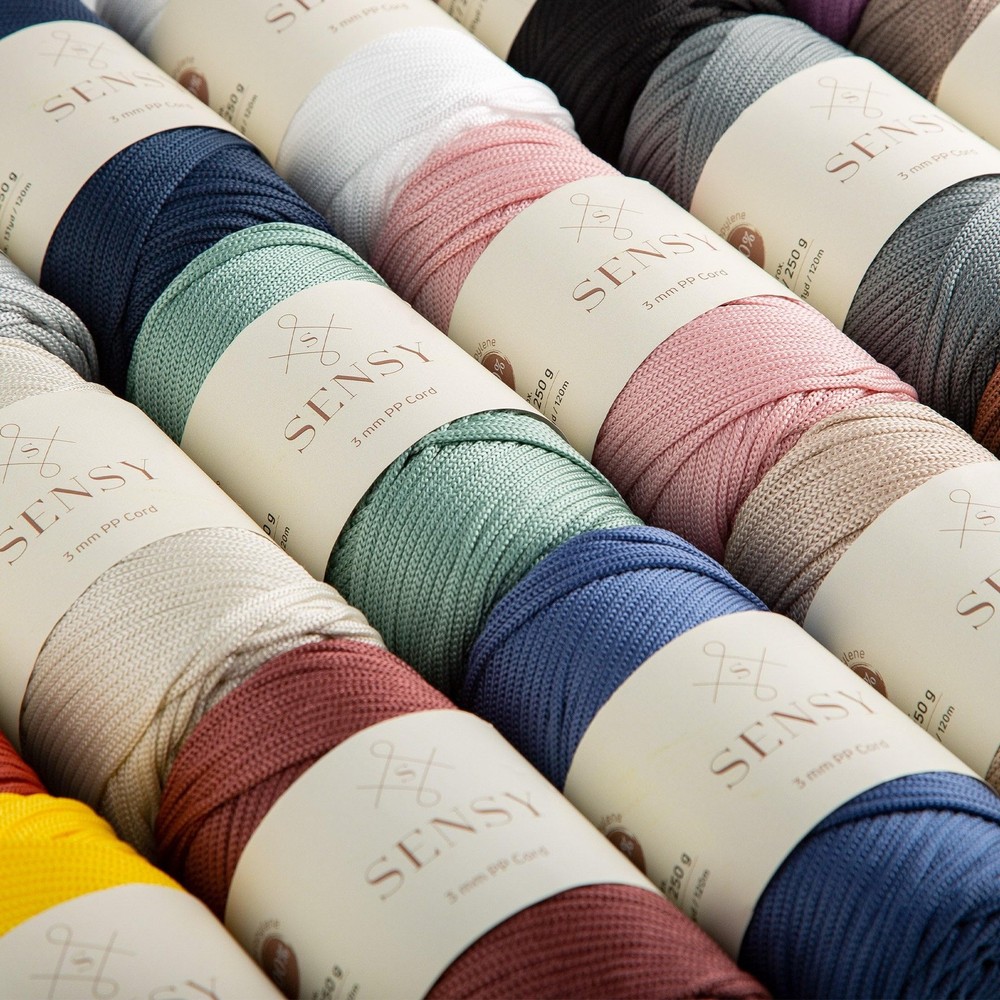 Sensy Premium 3mm 131 Yards Polyester Rope 100% Polypropylene Macrame Latte