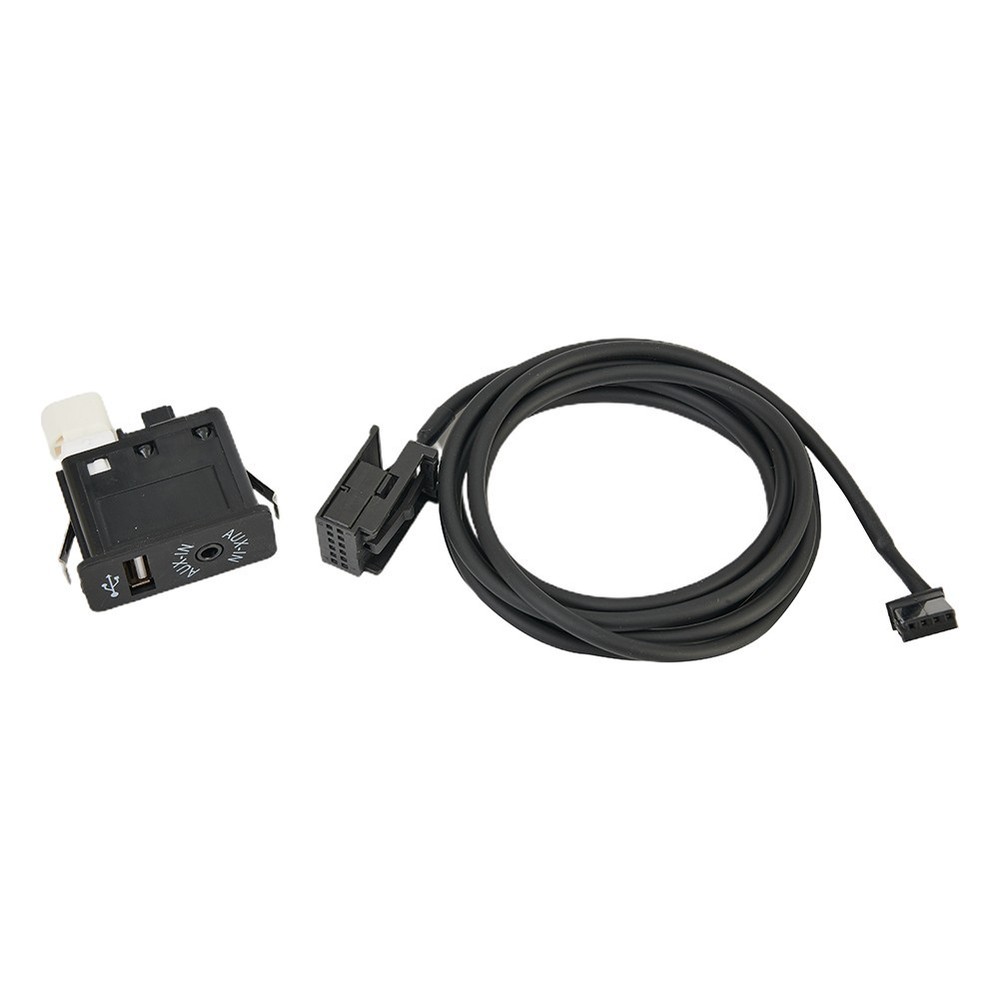 AUX USB Interface Panel Cable Adapter And Socket USB2.0 Black Cable For
