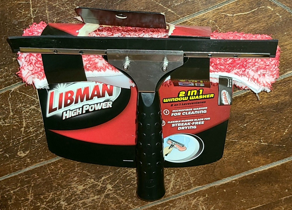 Libman High Power 2-in-1 Window Washer: Microfiber Washer/Flexible Rubber Blade