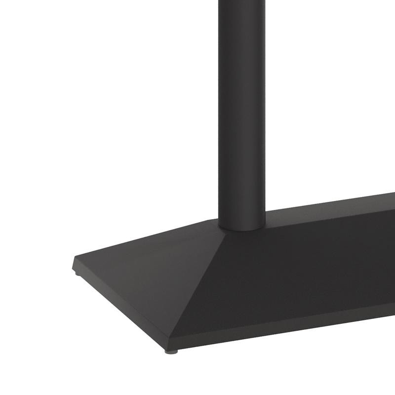 27" x 15" Restaurant Table Base with Double Column Table Height Column in Black