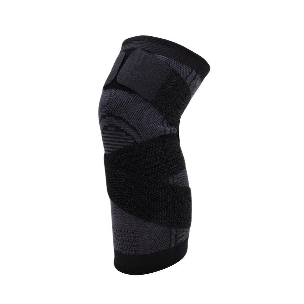 Straps O-shaped Pattern Knee Pads One Size Fits Most Gray 1 Pc