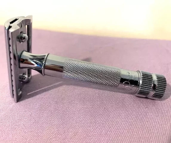 Merkur 34C HD Double Edge Razor Chrome Finish Silver Compact Handle~~~Great