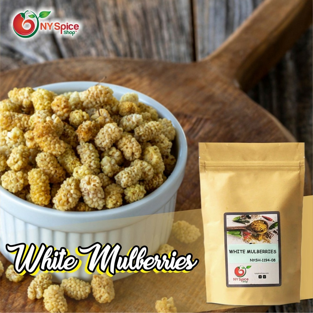 Dried White Mulberries, Dried Fruit Item Weight 4oz-3lb