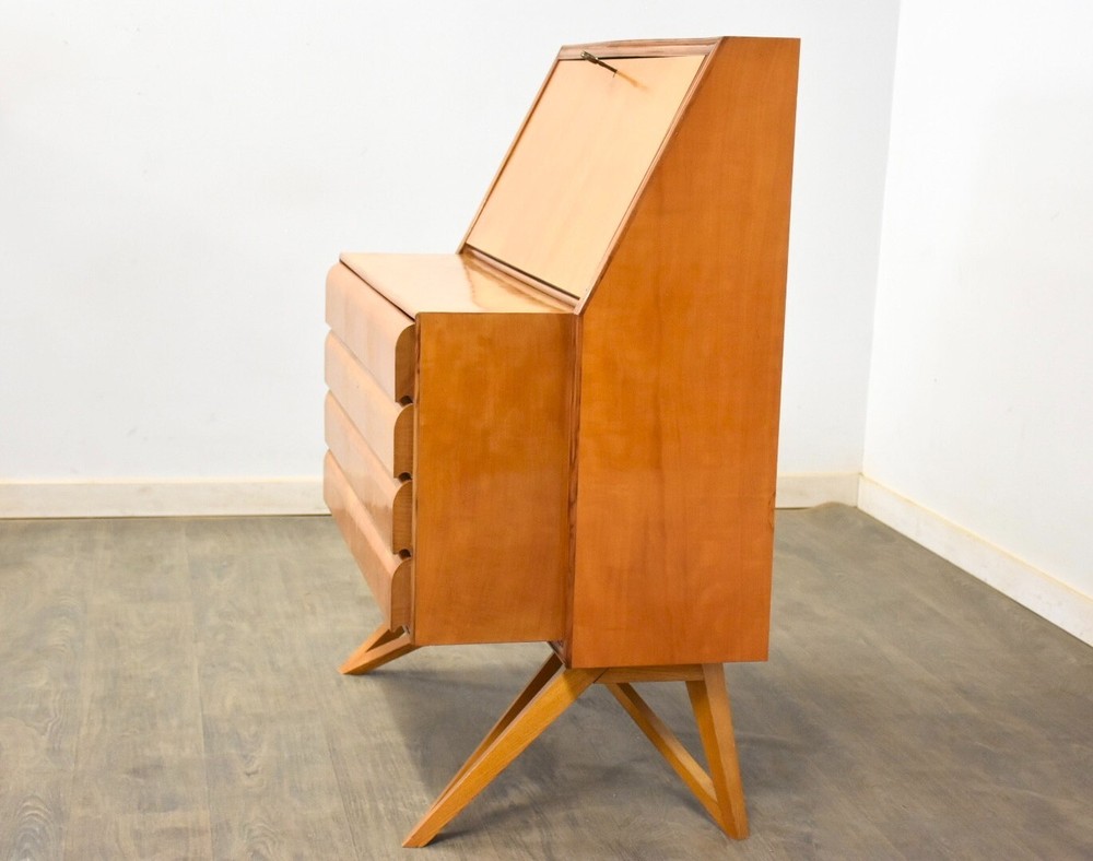 Italian Modern Birch Secretary Desk