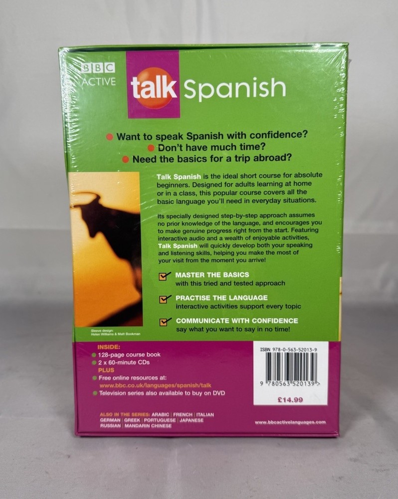 BBC Active Talk Spanish Course Book & 2 CDs - Course for Beginners (Sealed)