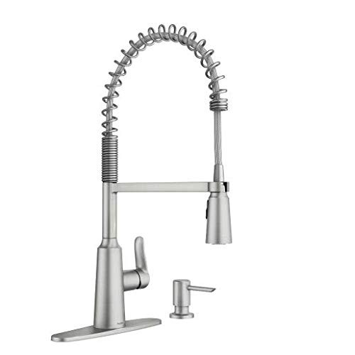 Moen 87807SRS Edwyn Pre-Rinse Spring Pulldown Kitchen Faucet, Stainless