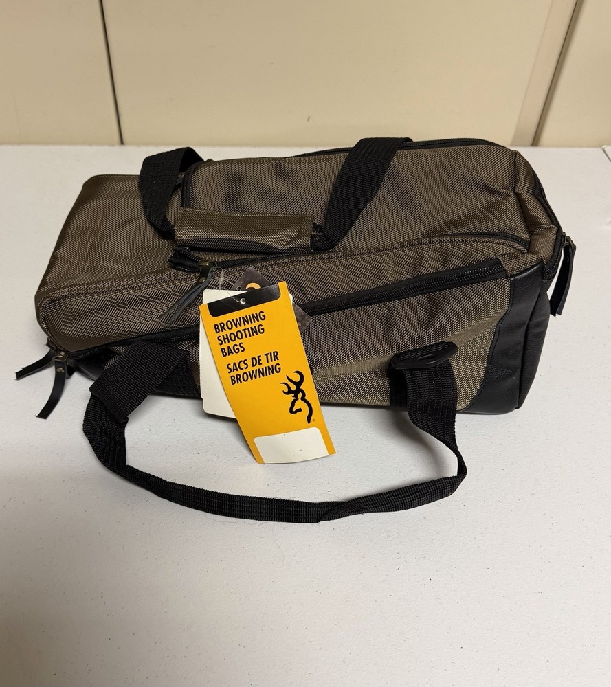Browning Shooting Range Bag Polyester Shoulder Strap Brown Black