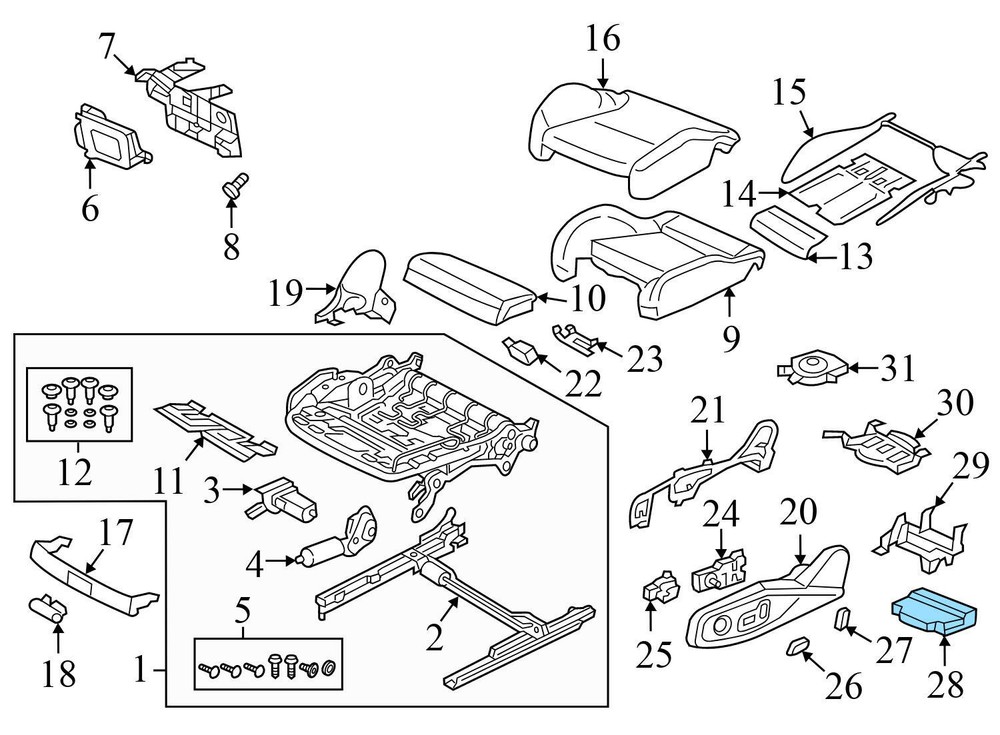 2021-2024 PORSCHE PANAMERA - Front LEFT SEAT Control Module 4M6959760
