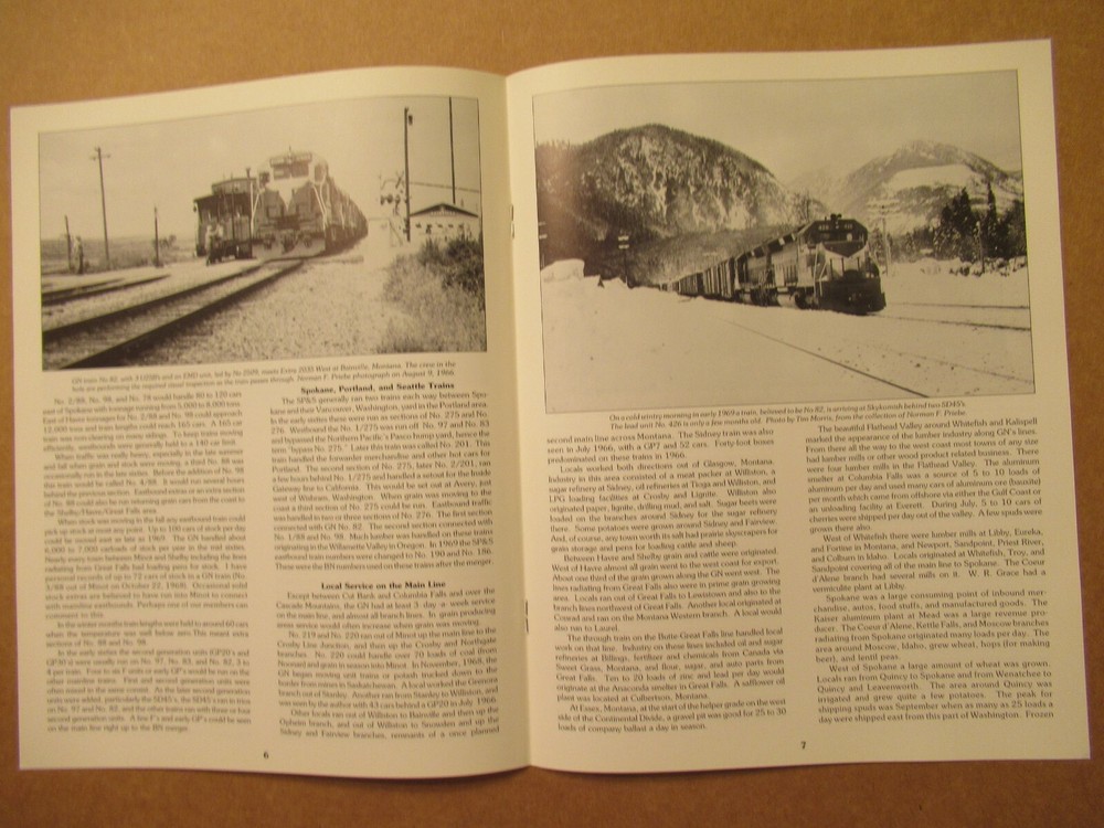 Great Northern Reference Sheet 204 June 1993 Lines West Freight Operations