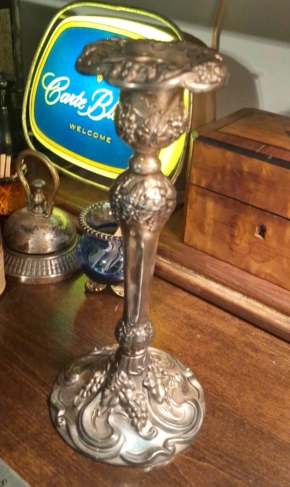 Vintage Godinger Top Heavy Silverplate Candlestick Holder