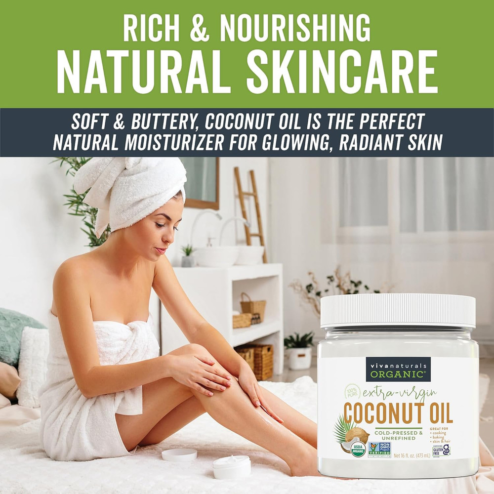 Organic Extra Virgin Coconut Oil, 16 Ounce