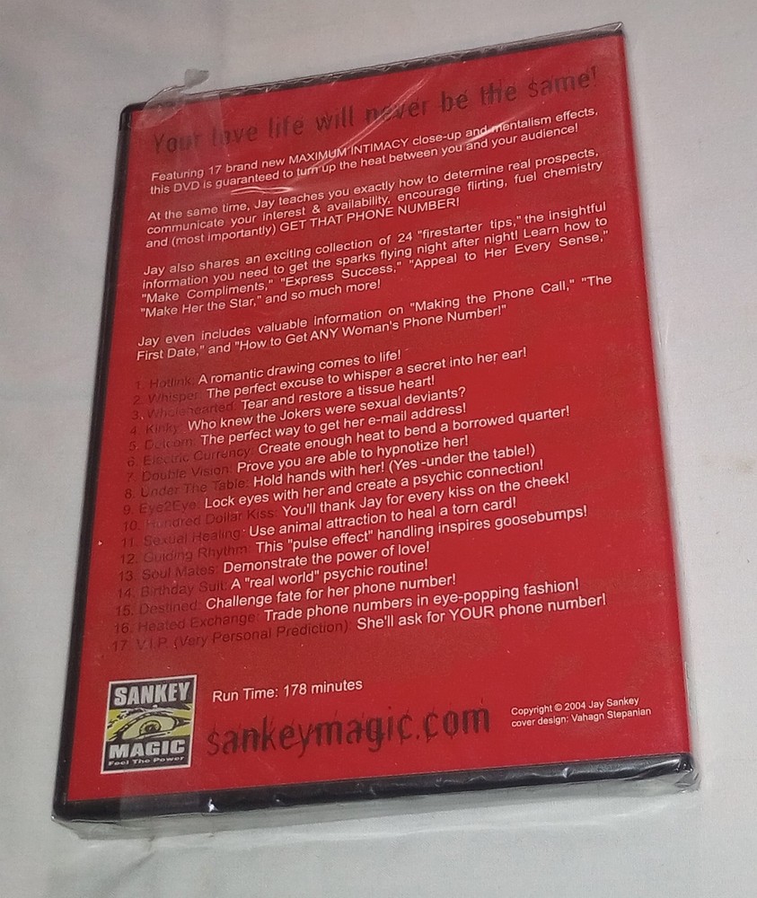 Jay Sankey Firestarters DVD Sealed Mentalism Card Magic Oop