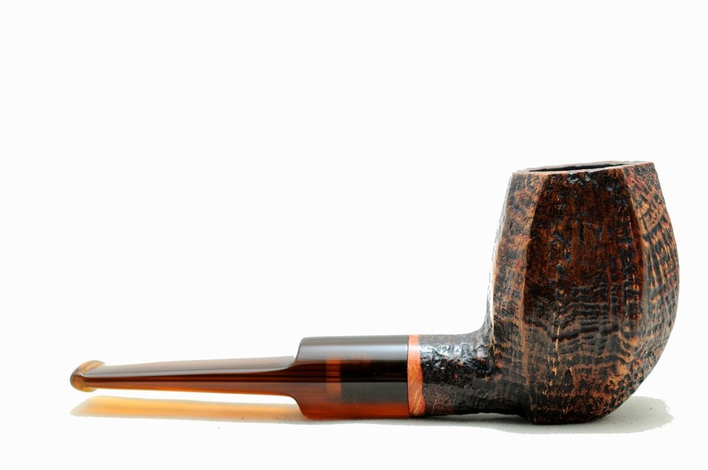 Brand new briar pipe PARONELLI octagonal sandblast handmade