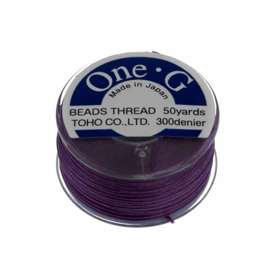 Toho One-G Nylon Thread 50 Yard Bobbin Purple