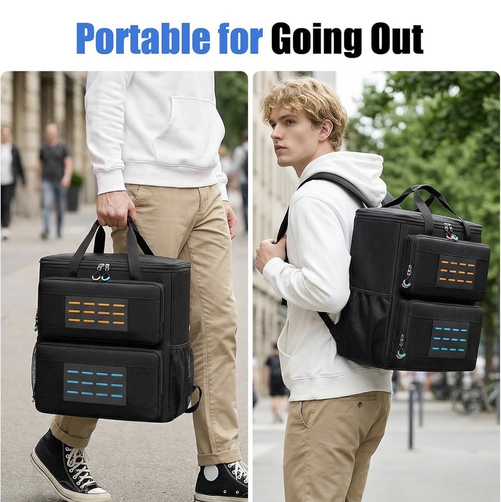 Computer Desktop Tower Large Carrying Case, PC Travel Case Backpack for ATX M...