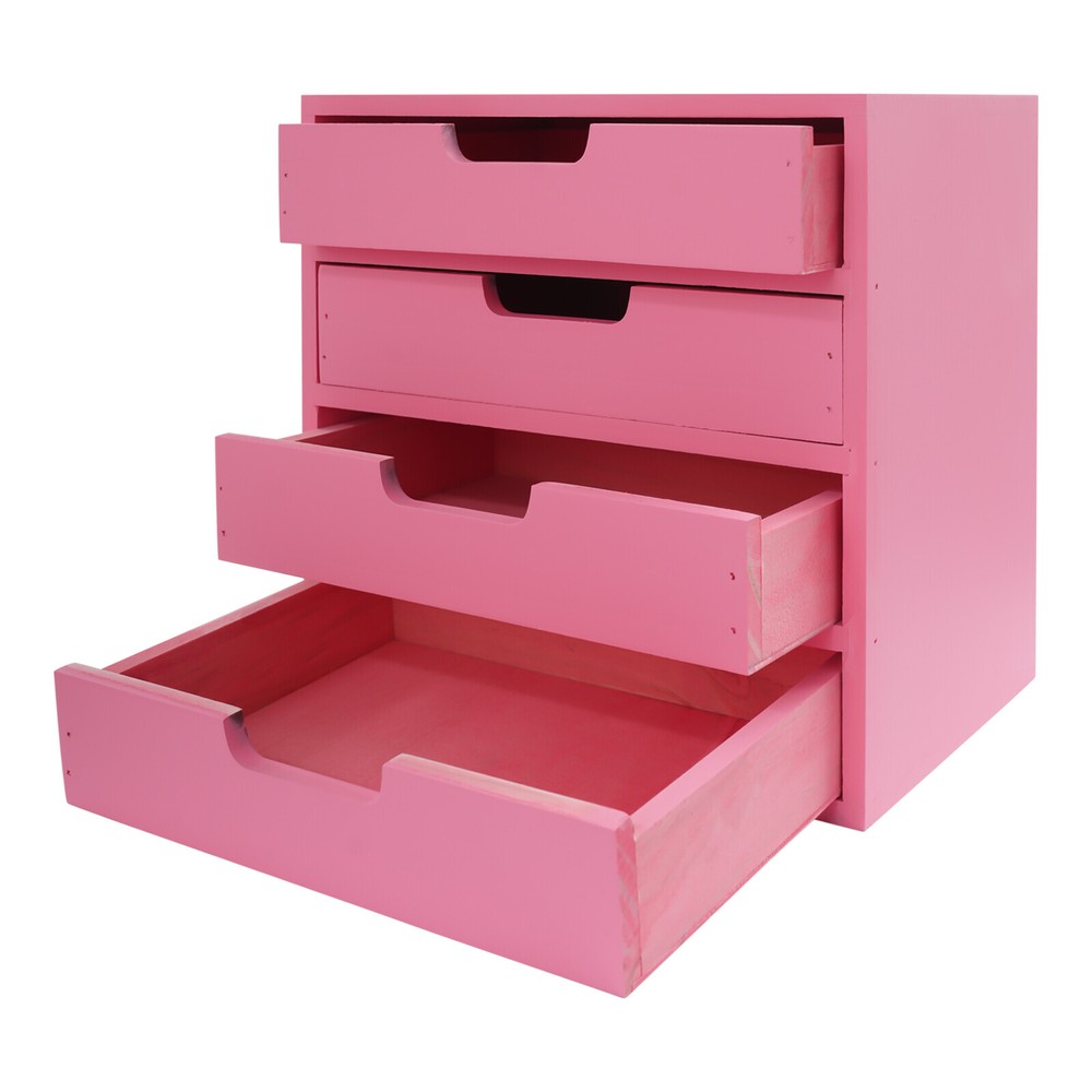 Office Multi-level Drawer Tabletop Storage Organizer 4-piece Drawer Cabinet