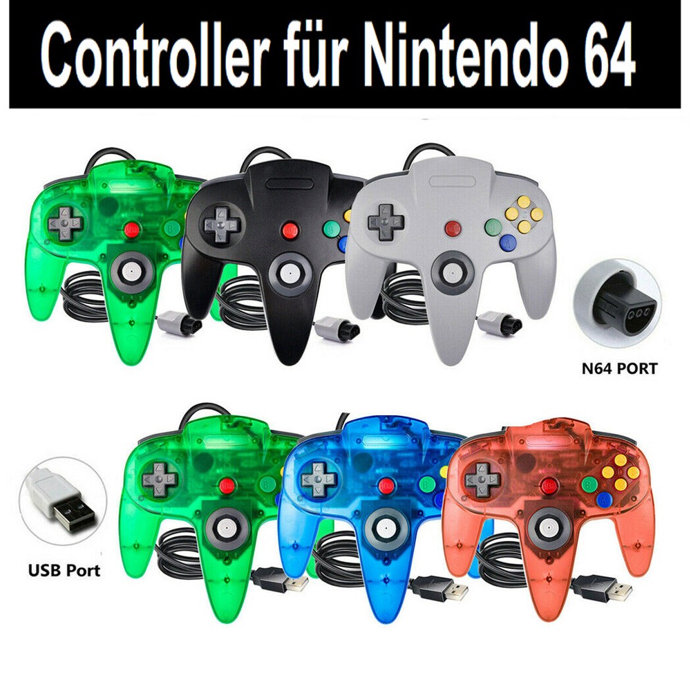 For Nintendo 64 N64 Game System Wired N64 Controller USB Remote Gamepad Joystick