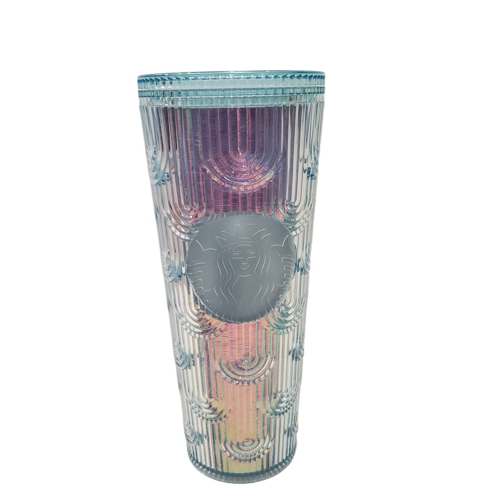 Starbucks 2022 Spring Mermaid Waves Iridescent Core 24oz Tumbler *Missing Straw*