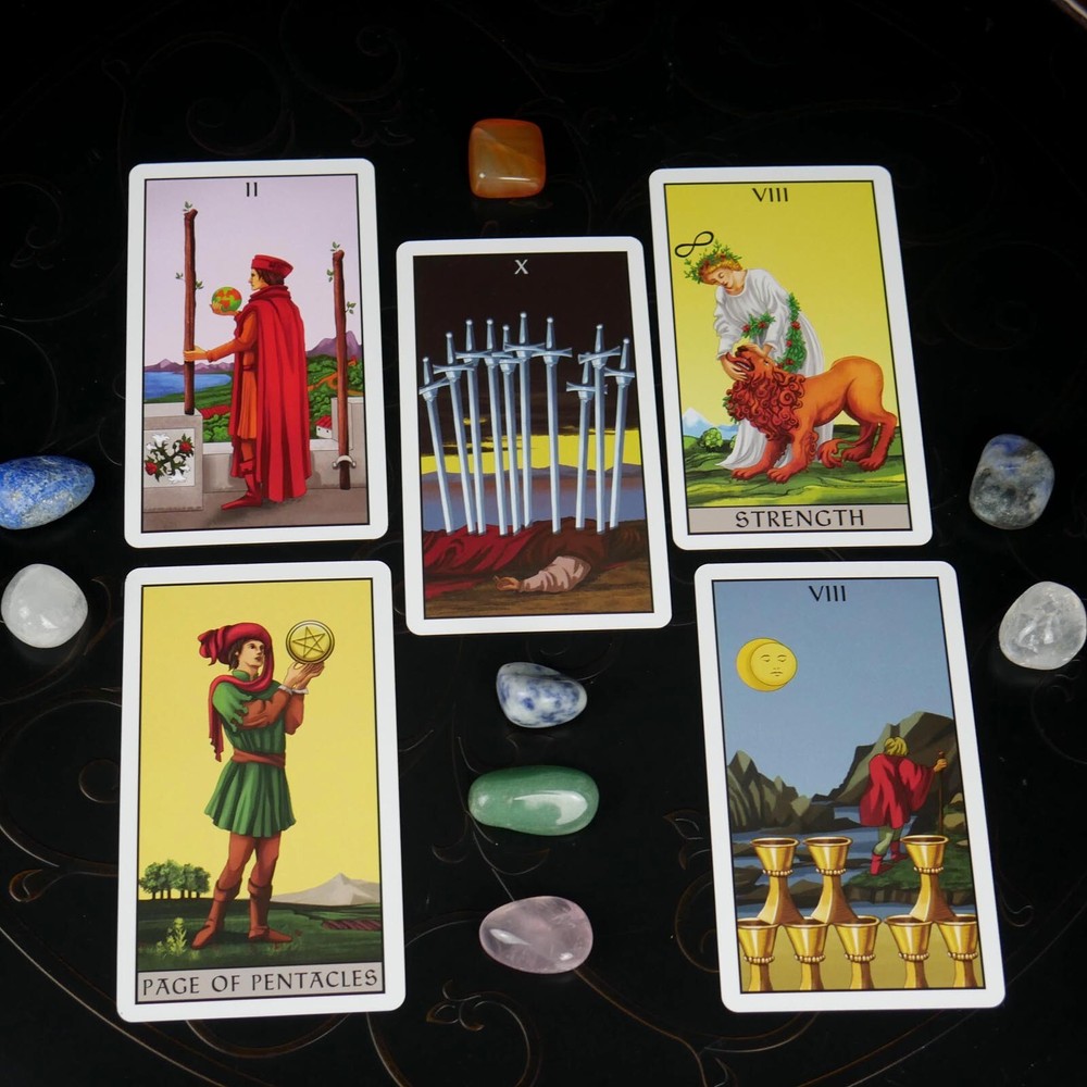Lustrous Tarot Cards Deck With Guidebook By Da Brigh