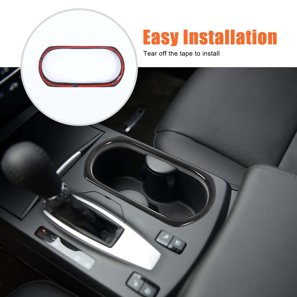 ABS Gloss Black Central Control Water Cup Frame Trim For Acura RDX 2013-2017