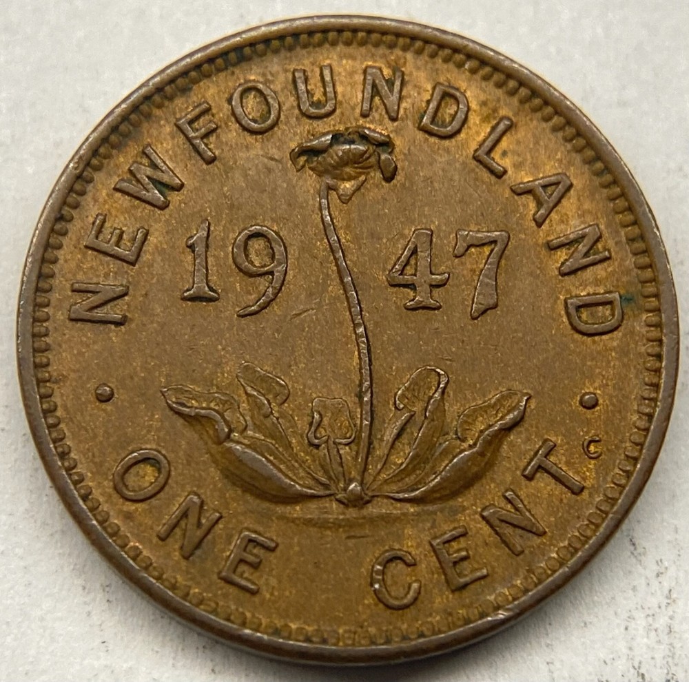 Newfoundland 1947 One Cent Coin - Extra Fine