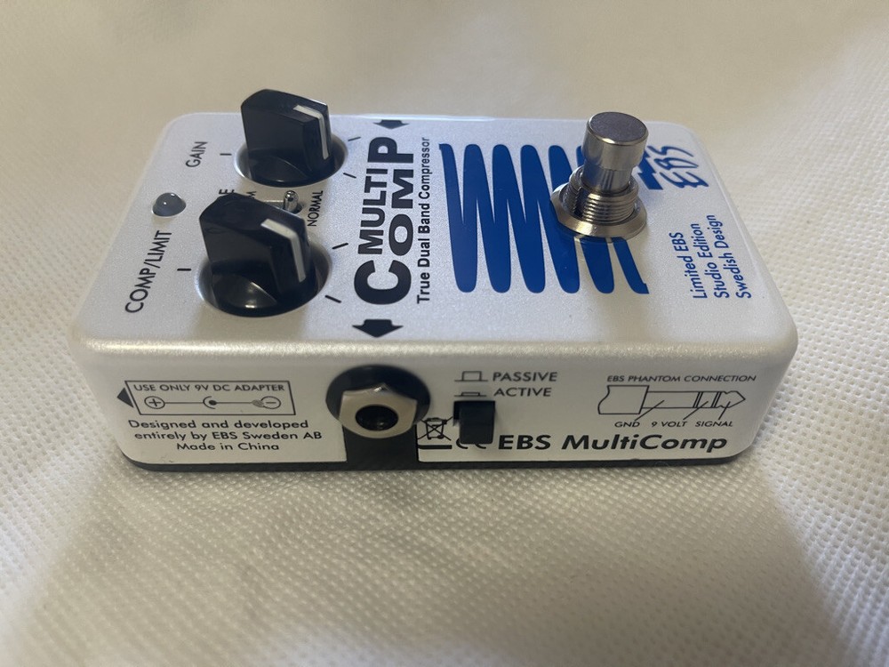 Excellent! EBS Multicomp True Dual Band Compressor Limited Pearl White Model