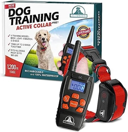 PT0Z1 Waterproof Dog Training Shock Collar - Remote with 1200ft Range