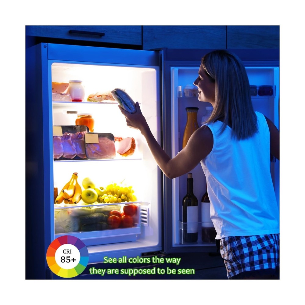 LED Refrigerator Light Bulb, 40W Equivalent LED A15 Bulb, 5W Daylight 5000K E...