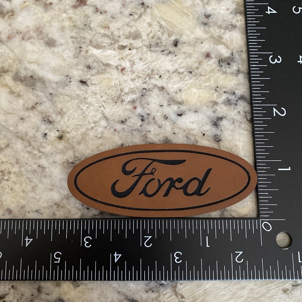 Ford Racing Trucks Leatherette Patch With Adhesive Backing Iron On