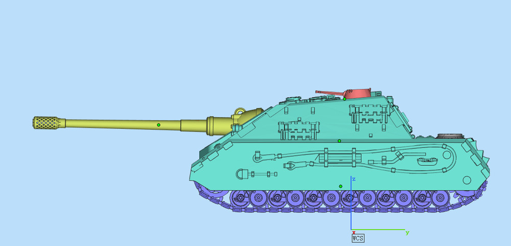 3D Printed 1/72 D series Mouse Tank Unpainted